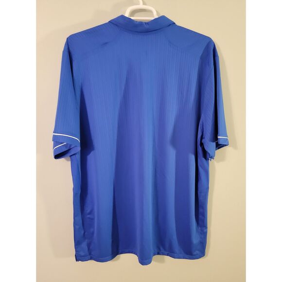 Nike Mens Dri-Fit Short Sleeve Polo Shirt Golf Royal Blue XXL - Picture 2 of 6